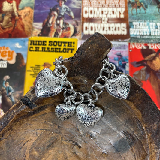 Chunky Western Heart Charm Bracelet - ATG