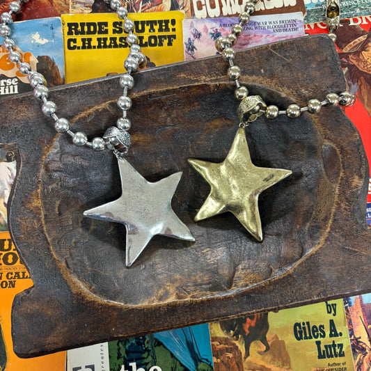 Silver Detailed Star Necklace - ATG