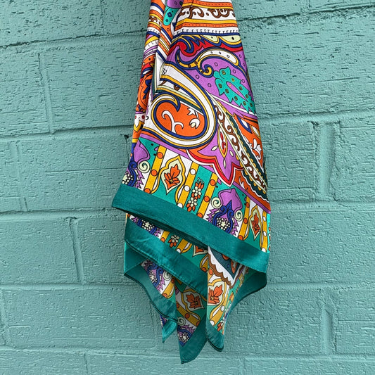Orange, Turquoise, and Purple Wild Rag - ATG