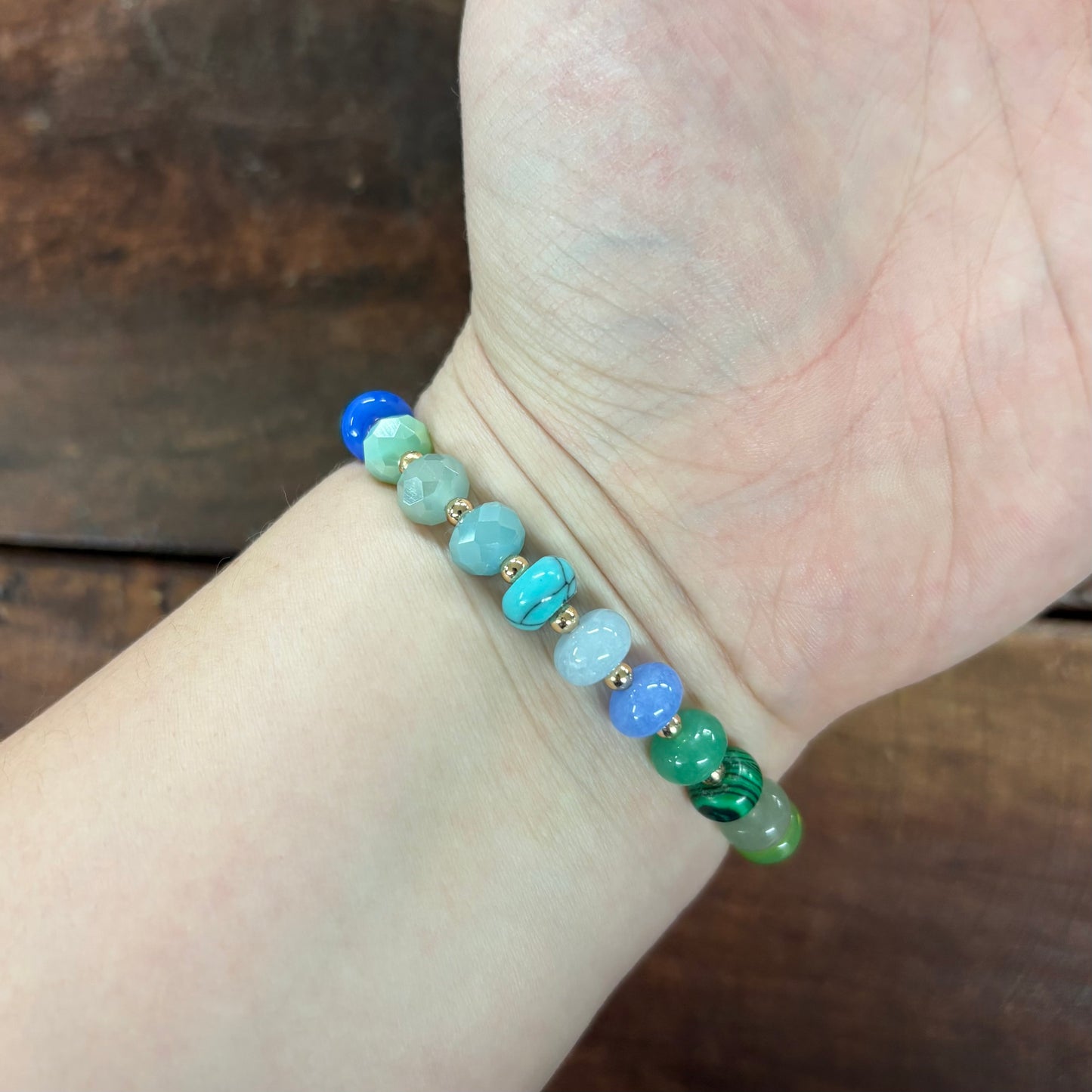 Bright Multi Stone Natural Beaded Bracelet - What's Hot