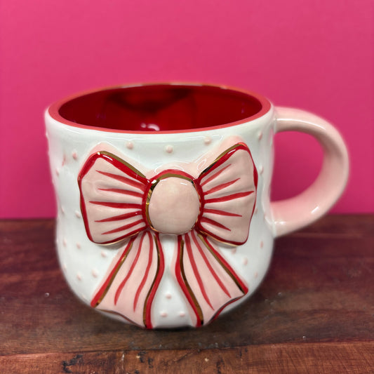 Big Pink Bow Mug - Glory Haus