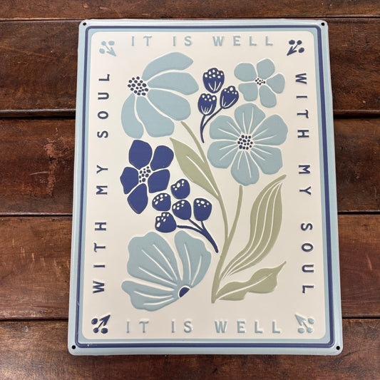 It Is Well Metal Wall Sign - Primitives By Kathy