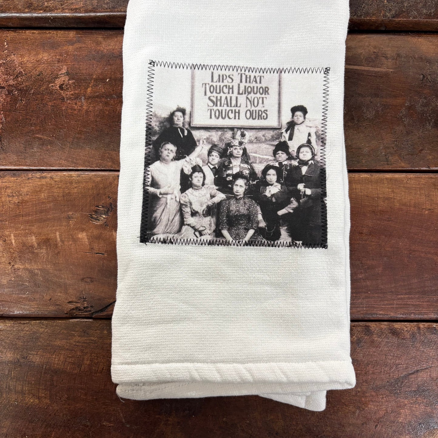 Lips That Touch Liquor Kitchen Towel - Primitives By Kathy