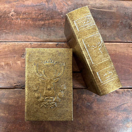 Gold Deer Book Box - Primitives By Kathy