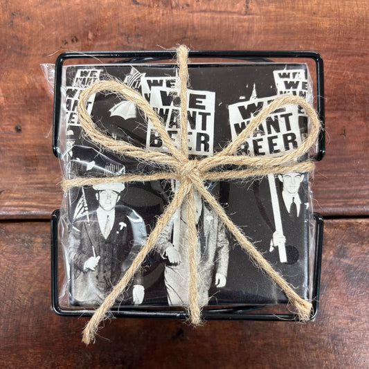 We Want Beer Coaster Set - Primitives By Kathy
