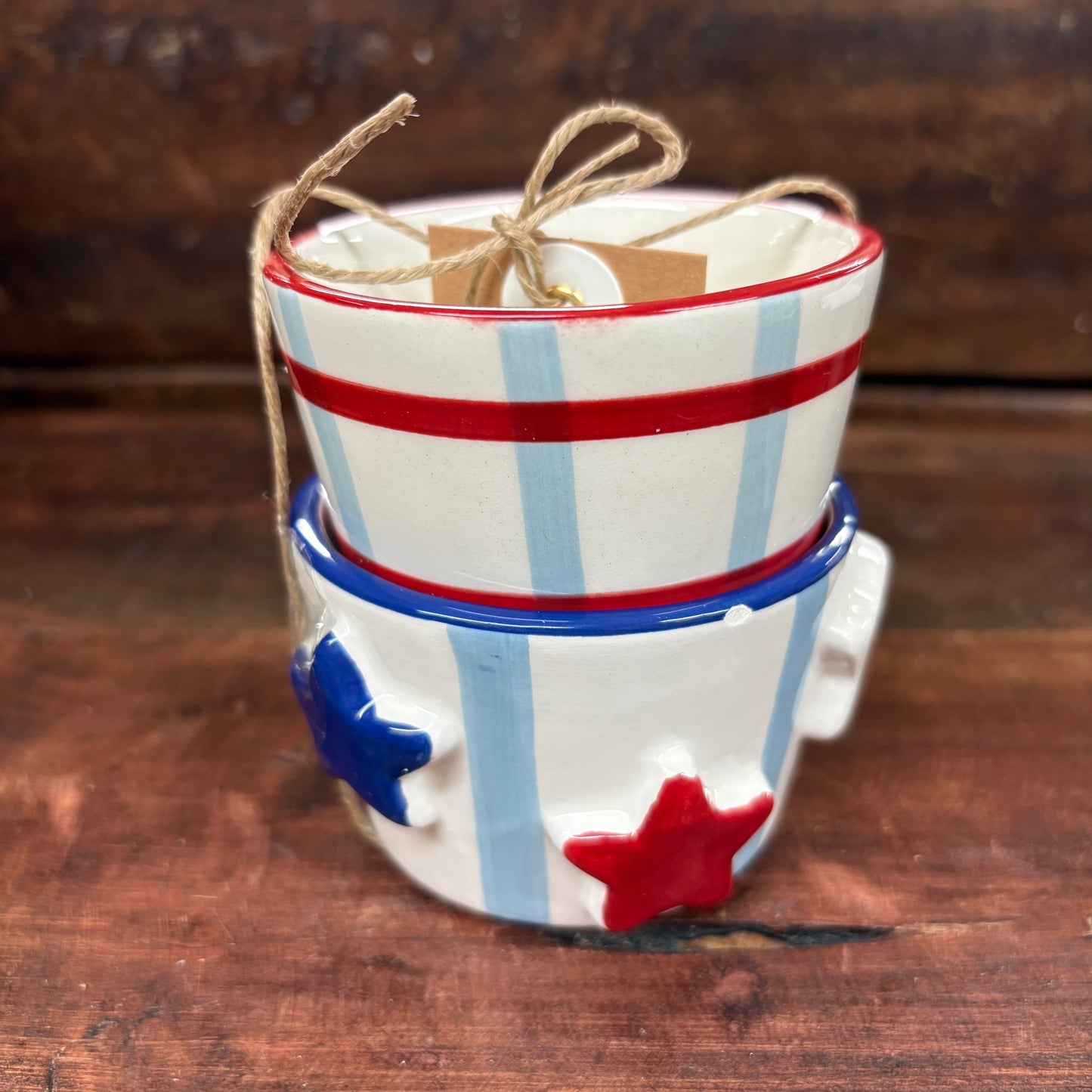 Stars Stripe Americana Ramekin - Mud Pie
