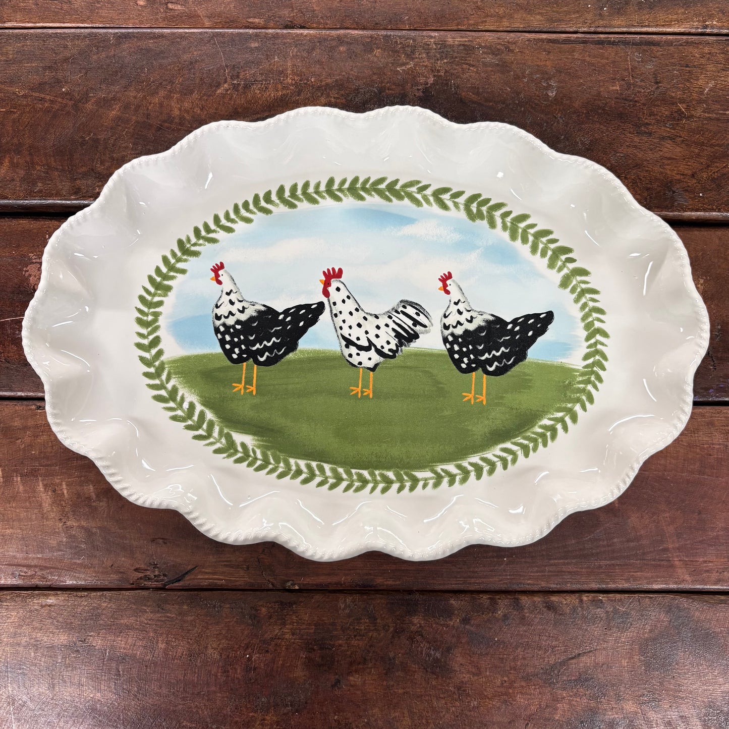 Farm Rooster Platter - Mud Pie