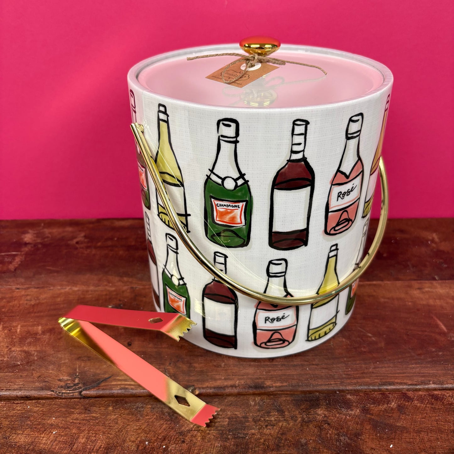 Bar Vinyl Ice Bucket - Mud Pie