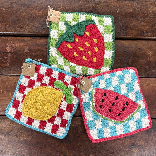 Fruit Crochet Trivets - Mud Pie