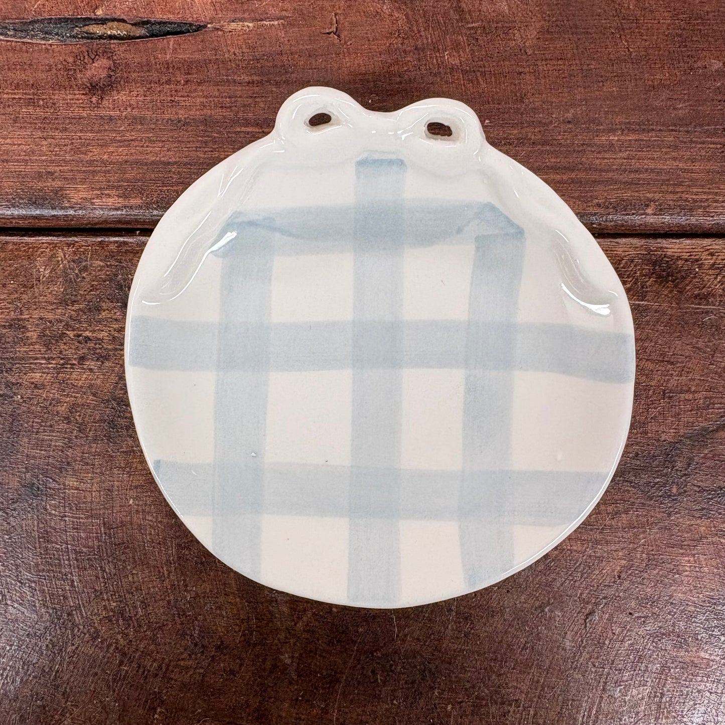 Gingham Bow Ring Dish - Mud Pie