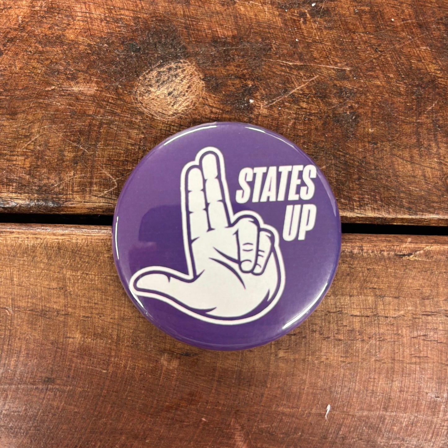 States Up Texan Rider Purple Button - Good Vibez