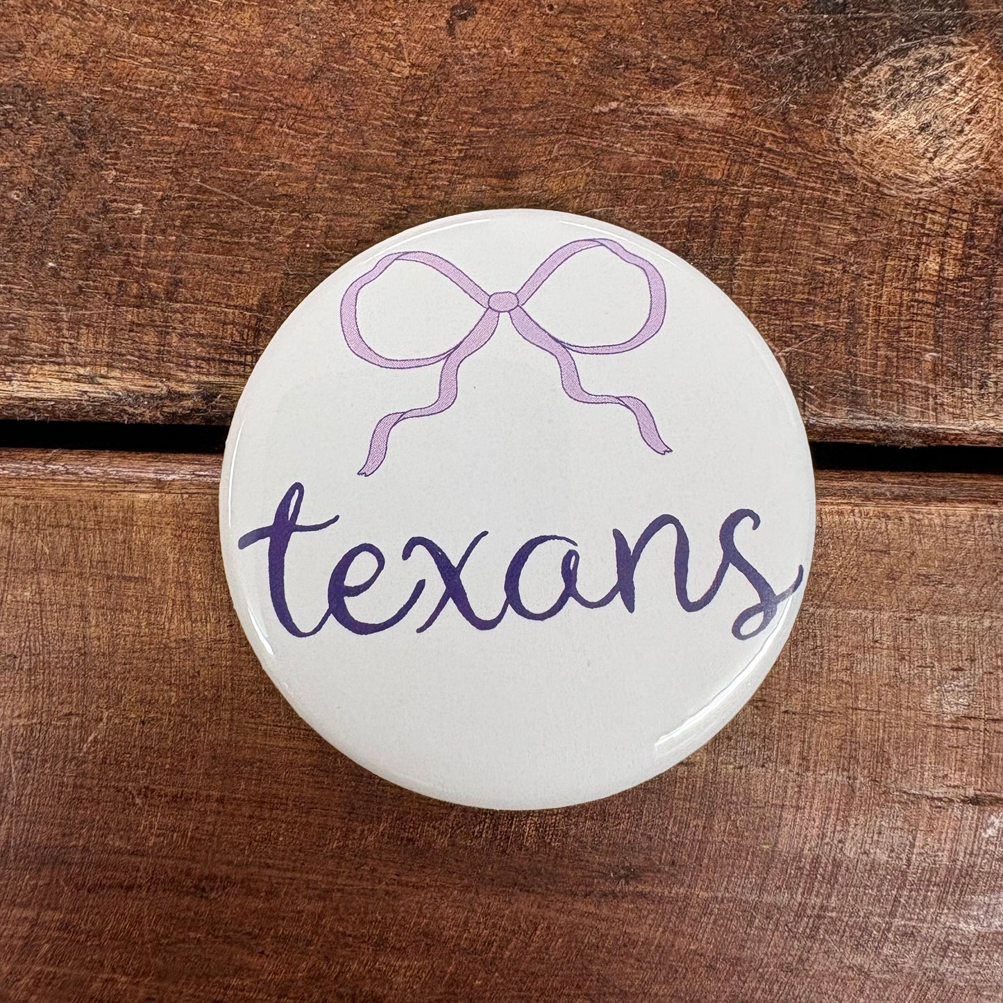 Texans Bow Button - Good Vibez