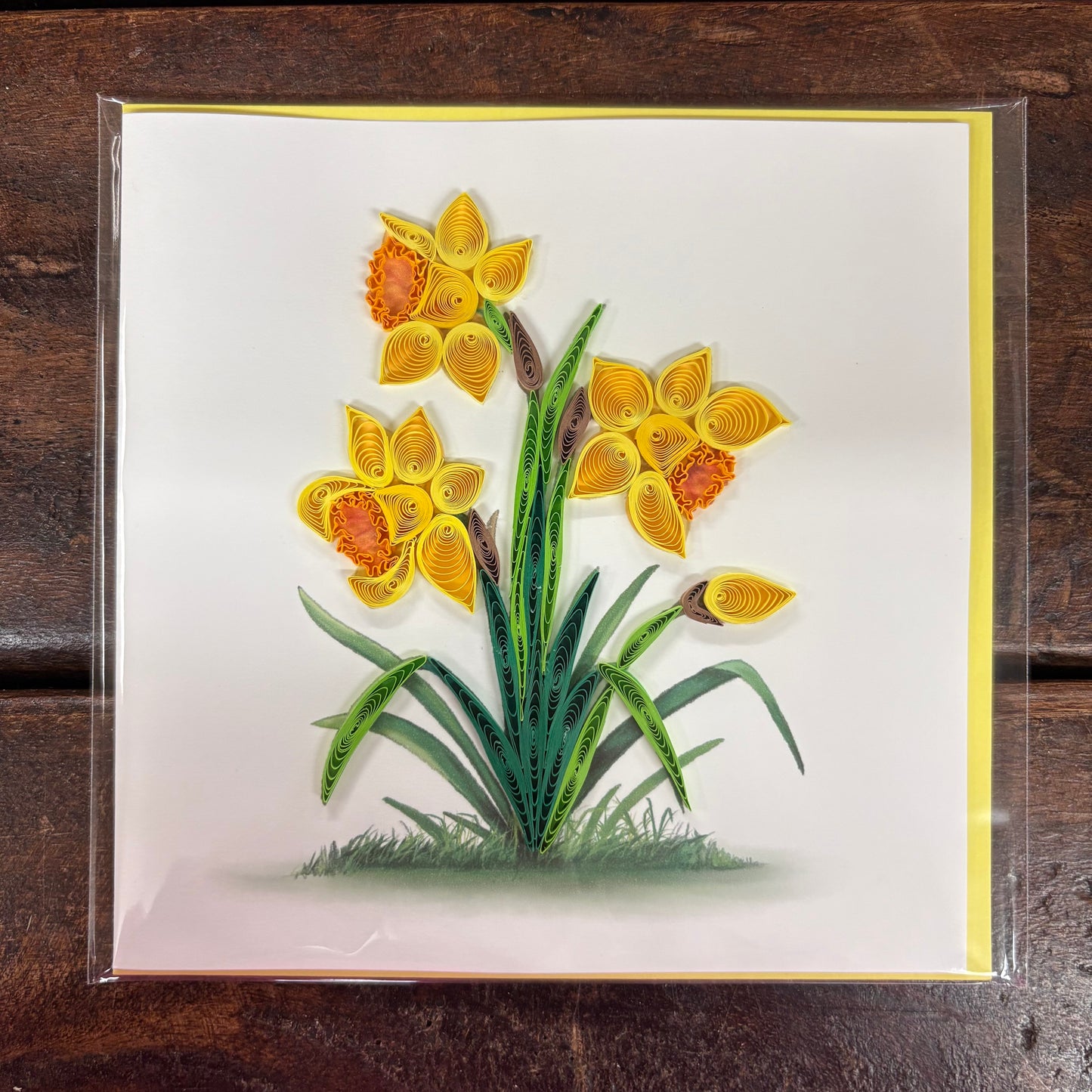 Yellow Daffodils Quilling Card