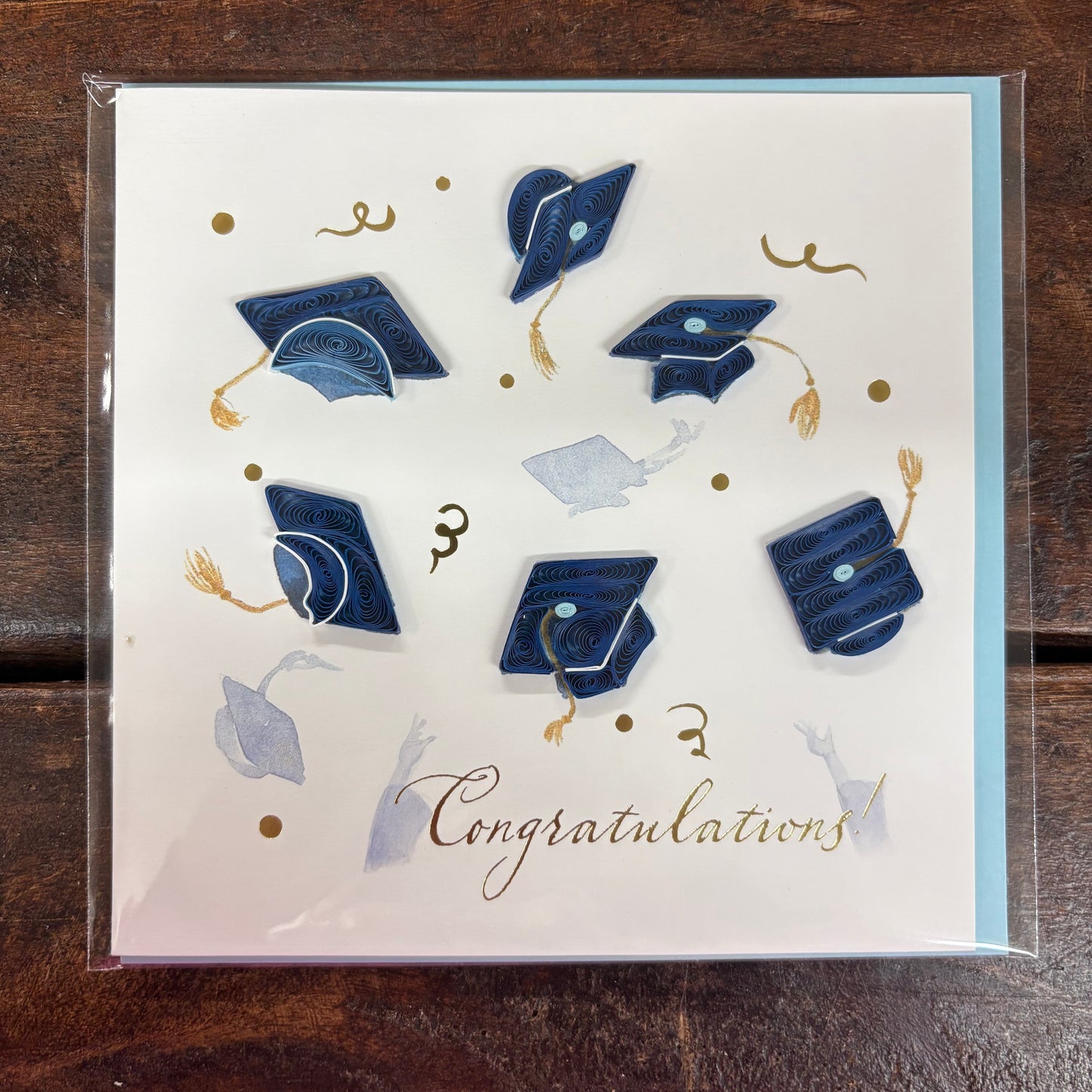 Congrats Grad Caps Quilling Card