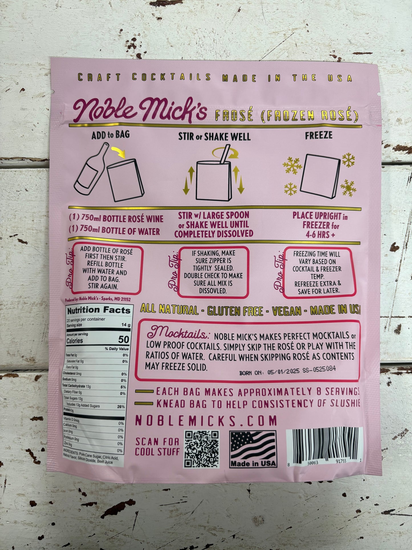 Froze 8 Serving Cocktail Mix - Noble Mick's
