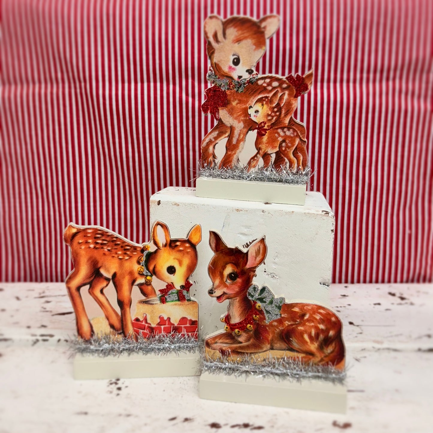 Christmas Deer Stand-Ups - Primitives By Kathy