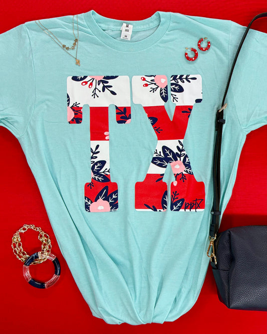 TX Patriotic Floral Tee - PPTX
