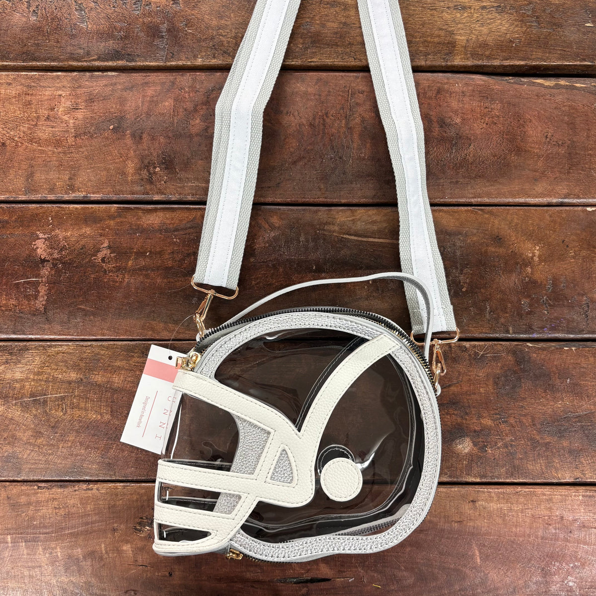 Silver Football Helmet Clear Bag - Hana