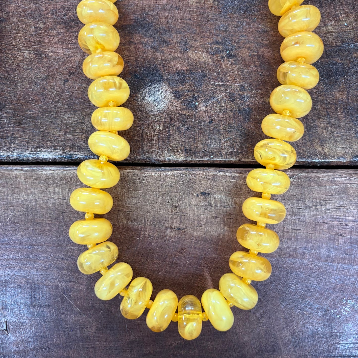 Davis Beaded Necklace Mustard - Caroline Hill