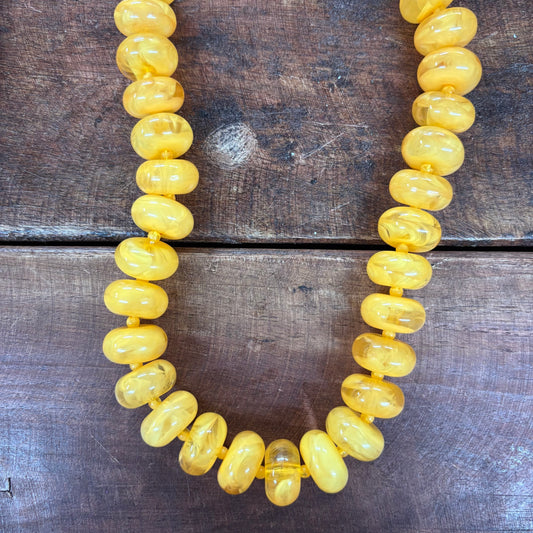 Davis Beaded Necklace Mustard - Caroline Hill