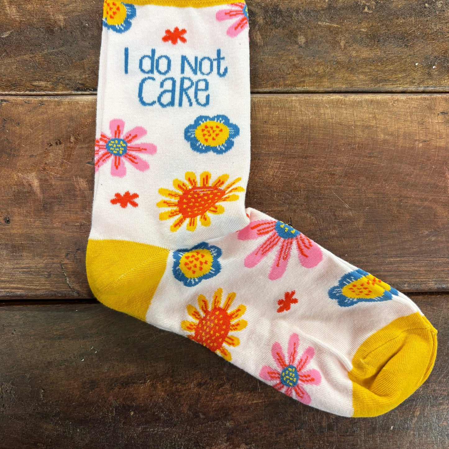 I Do Not Care Floral Socks - Funatic