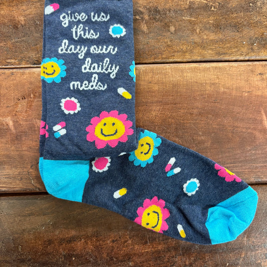 Give Us This Day Our Daily Meds Socks - Funatic