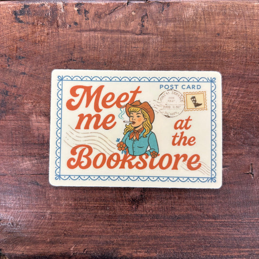 Meet Me At The Bookstore Sticker - Inviting Affairs