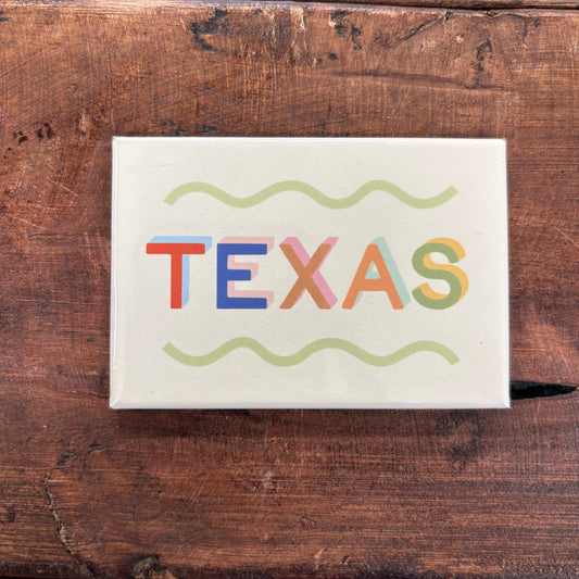 Wavy Texas Refrigerator Magnet - Easyhand Goods