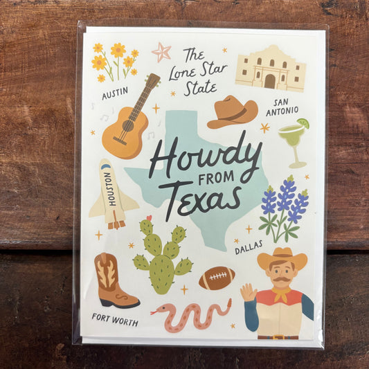 Howdy From Texas Greeting Card - Easyhand Goods