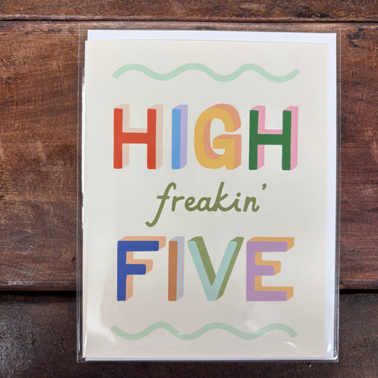High Freakin' Five Greeting Card - Easyhand Goods