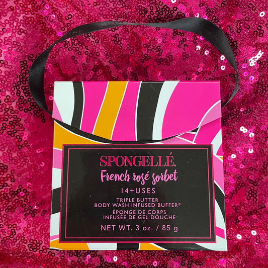 "French Rose Sorbet" Body Wash Buffer -Spongelle