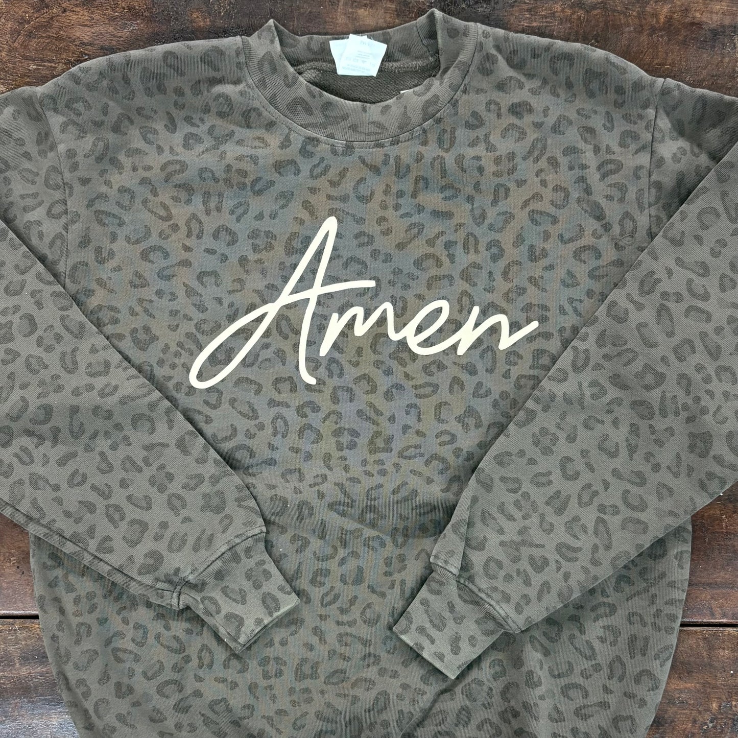 Leopard Amen Sweatshirt - STAT