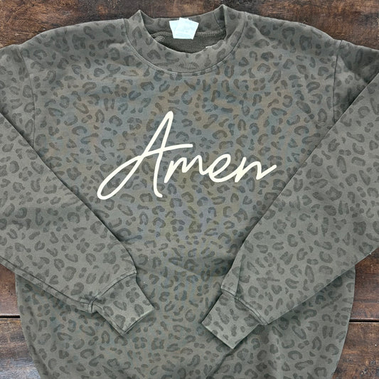 Leopard Amen Sweatshirt - STAT