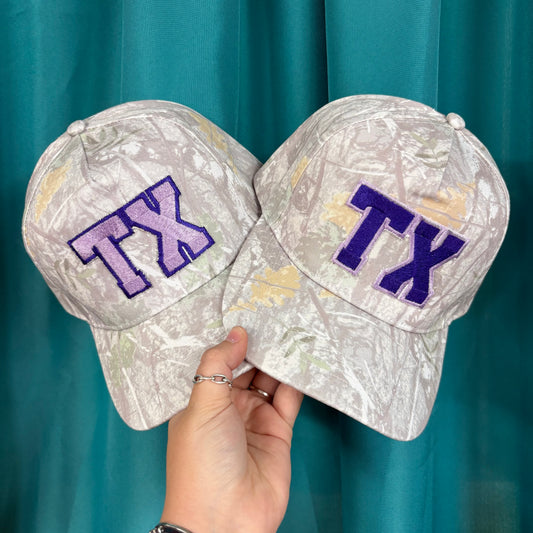 Purple Camo TX Caps - Lucky Girl TX