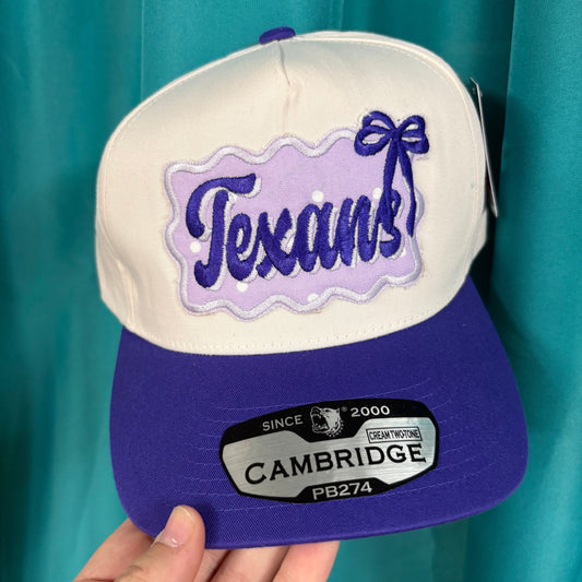 Texans Polka Dot Patch Cap - Lucky Girl TX