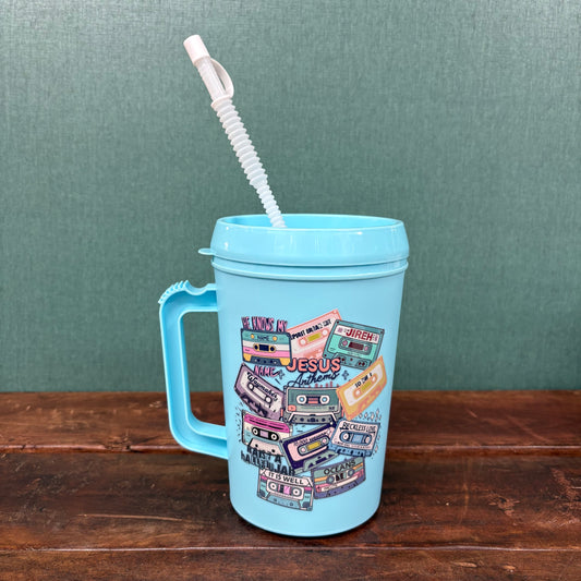 Jesus Anthems Cassette Tape Trucker Mug - Scratch Door