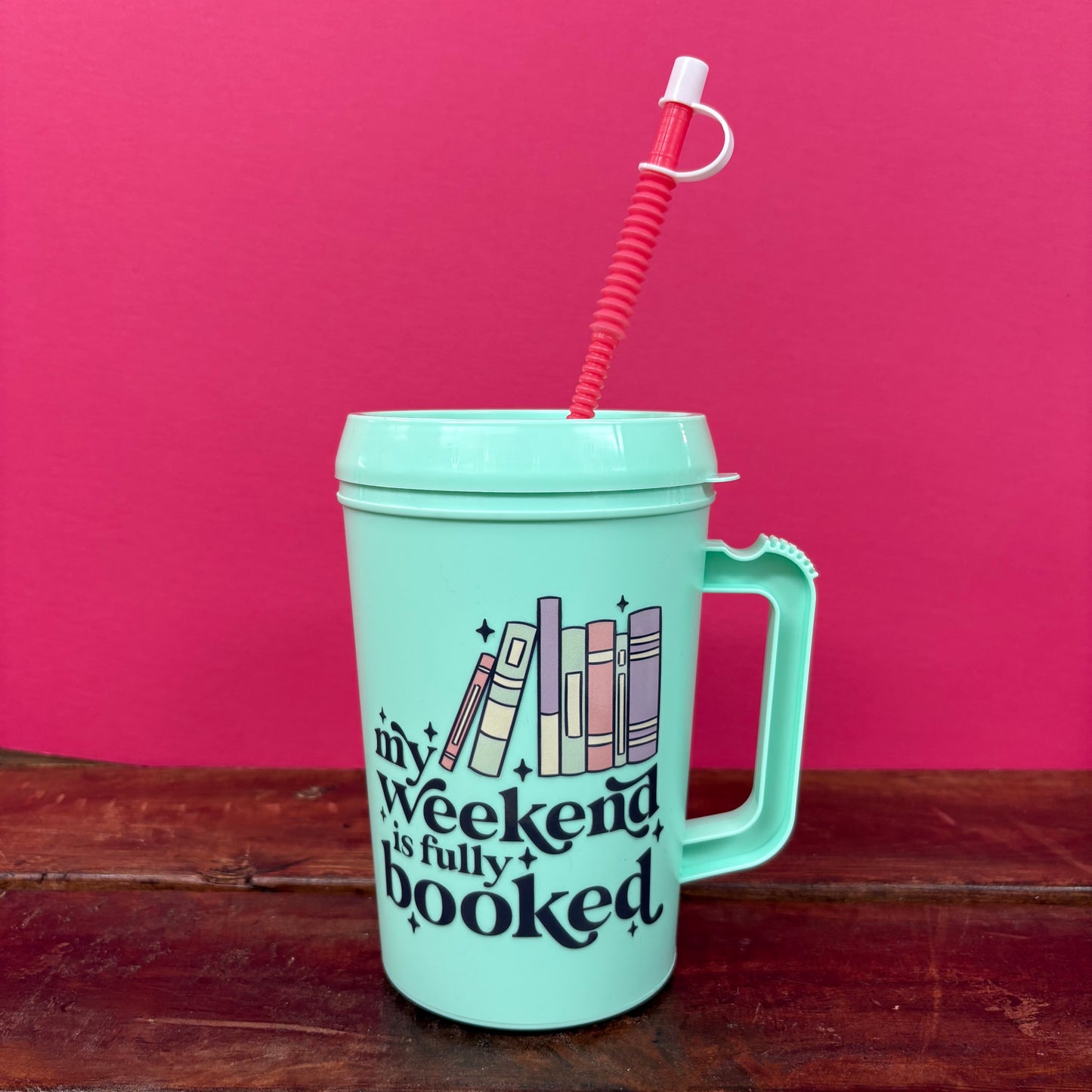 My Weekend Is Fully Booked Trucker Mug - Scratch Door