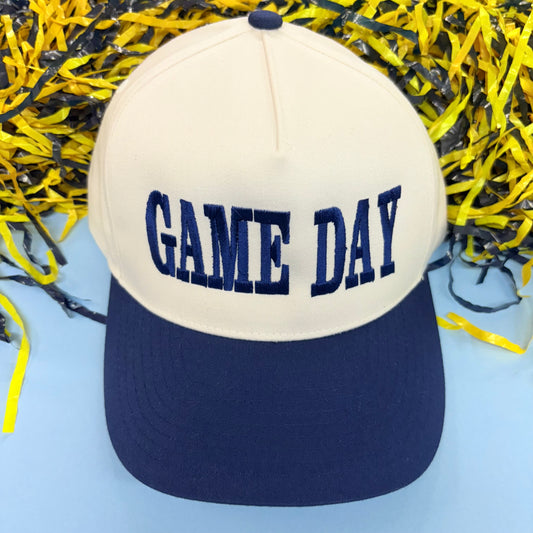 Navy Bill Game Day Embroidered Cap