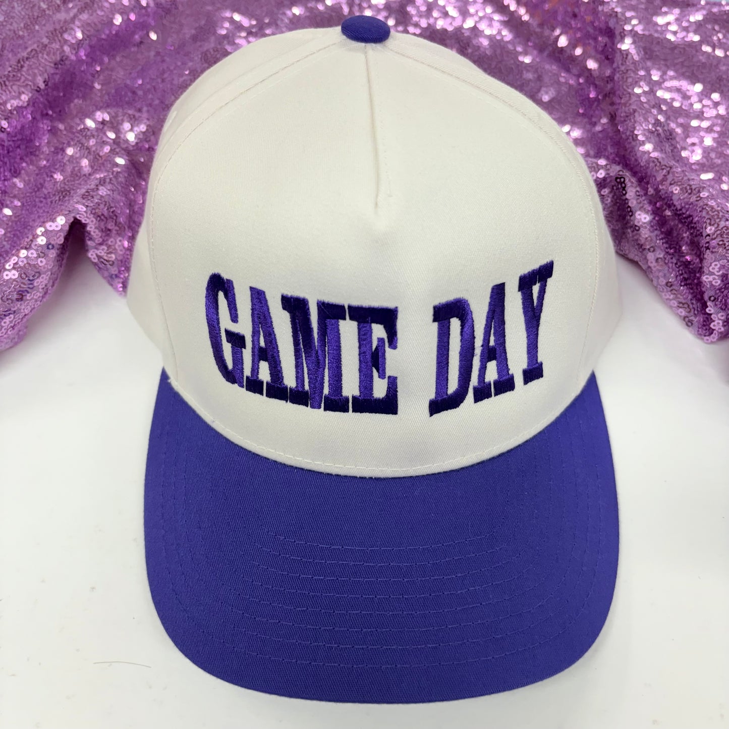 Purple Bill Game Day Embroidered Cap