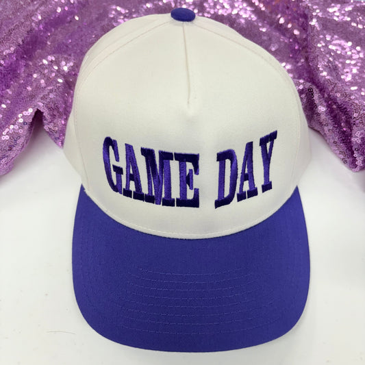 Purple Bill Game Day Embroidered Cap
