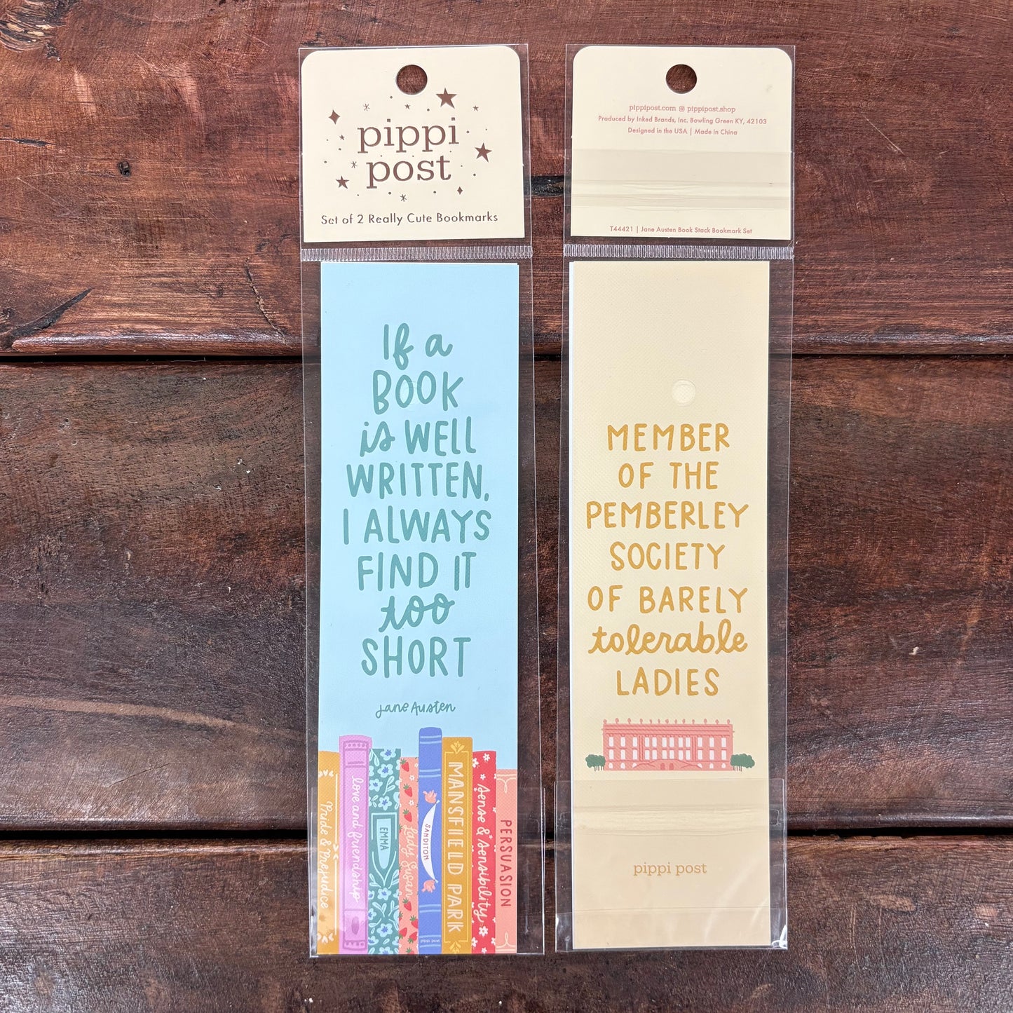 Jane Austen Books Bookmark Set - Pippi Post