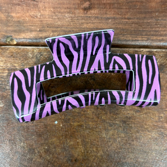 Purple Zebra Claw Clip - JOSSLYN