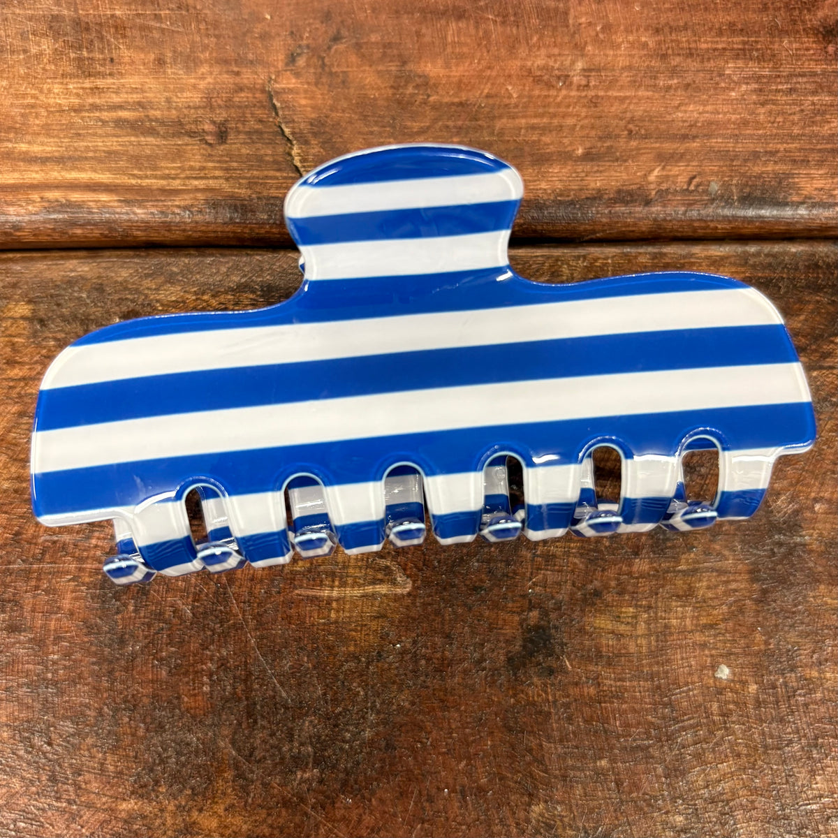 Blue Striped Claw Clip - JOSSLYN