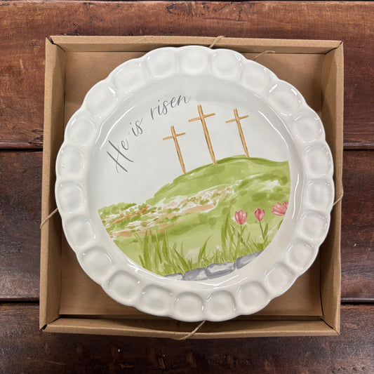 Boxed Easter Cross Plate - Mud Pie