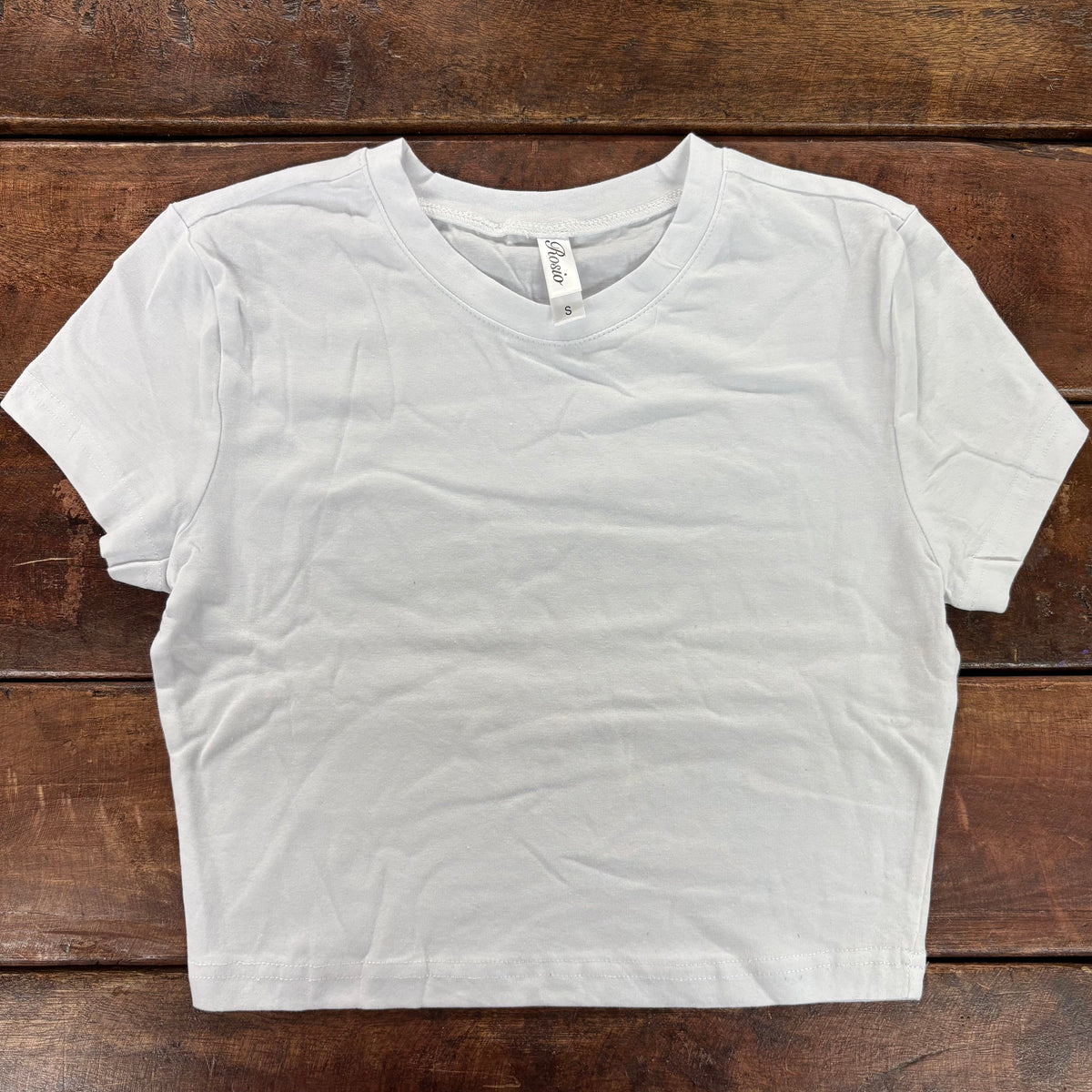 White Cropped Baby Tee - Vanilla Monkey