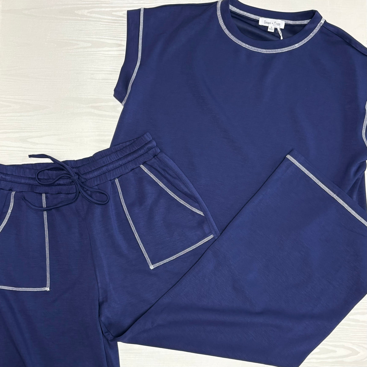 Navy Cap Sleeve Set - Sewn and Seen