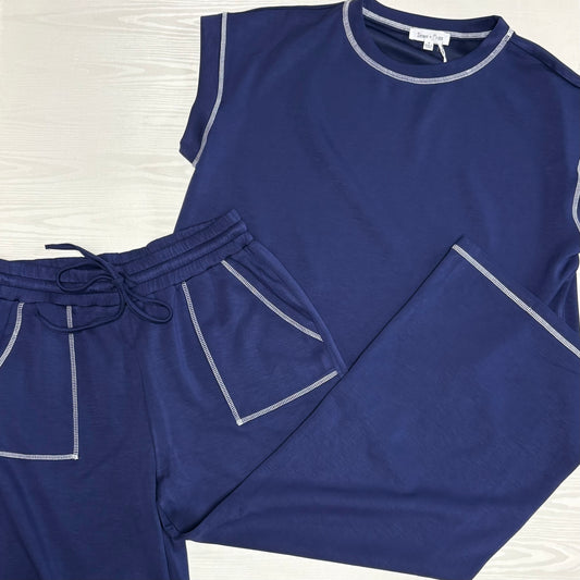 Navy Cap Sleeve Set - Sewn and Seen