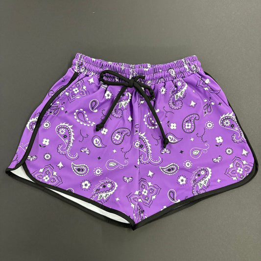 Bandana Babe Purple Shorts - Sterling Kreek
