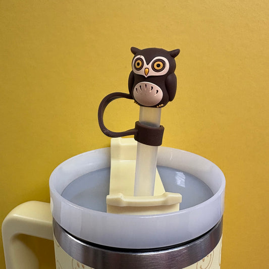 Straw Topper - Owl