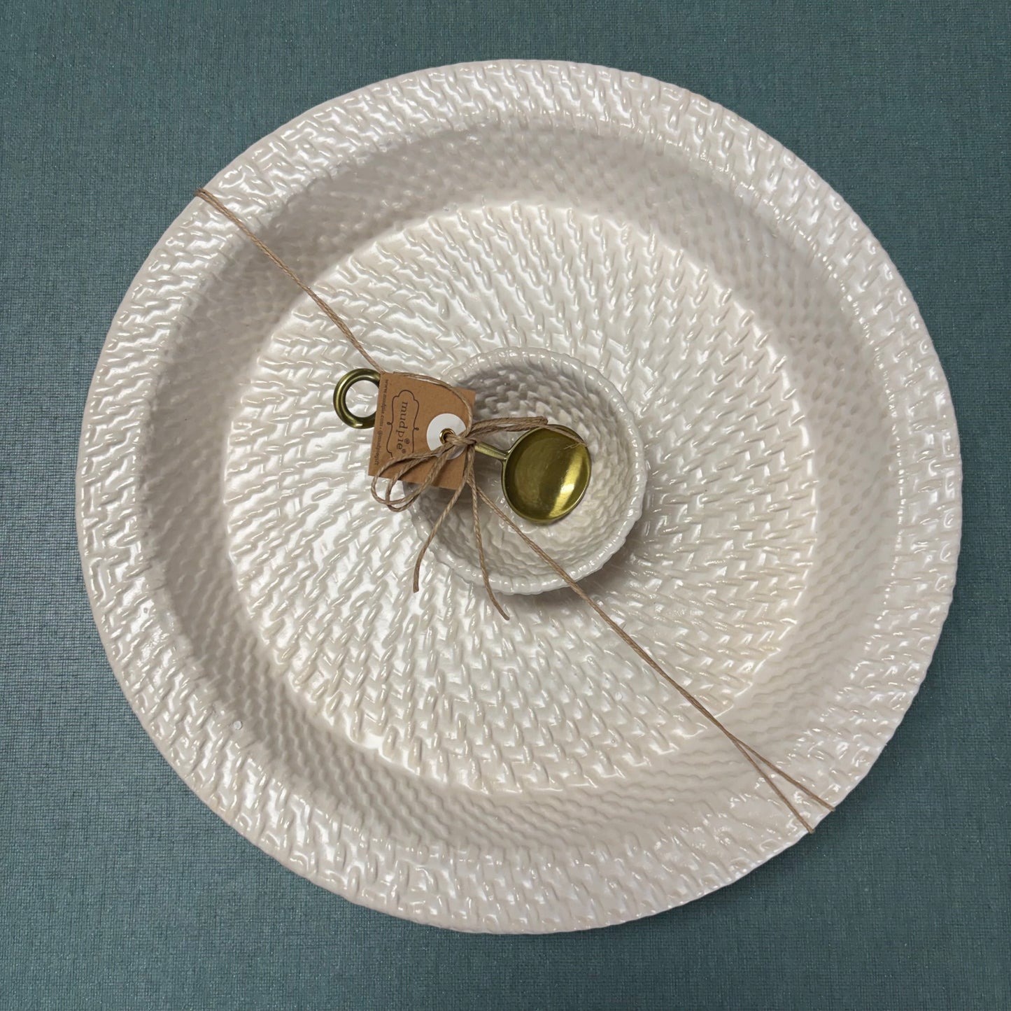 Woven Ceramic Chip and Dip  - Mud Pie